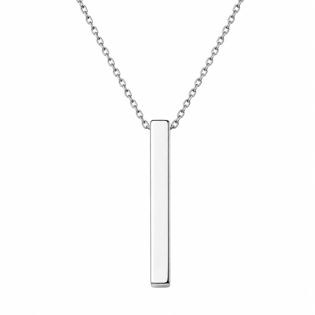 Collar obelisco plateado