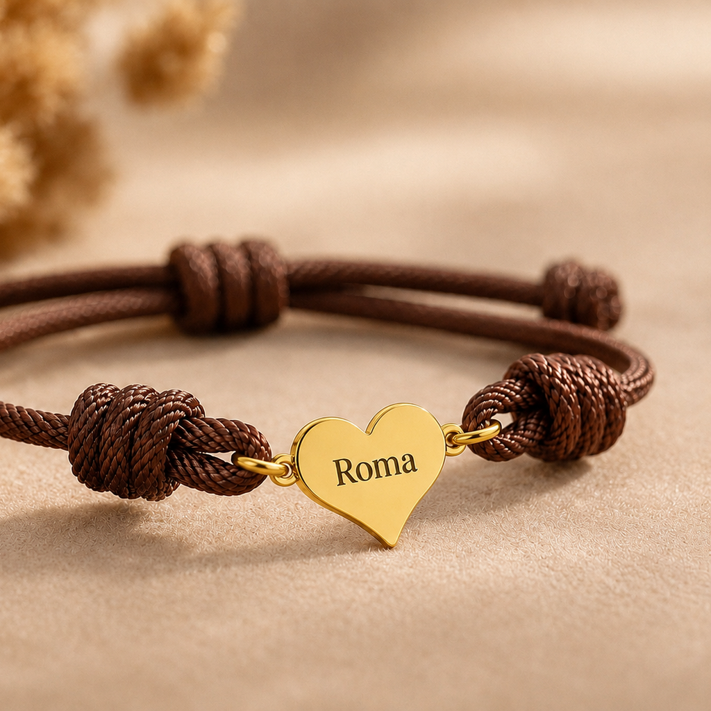 Corazón Tela Dorado