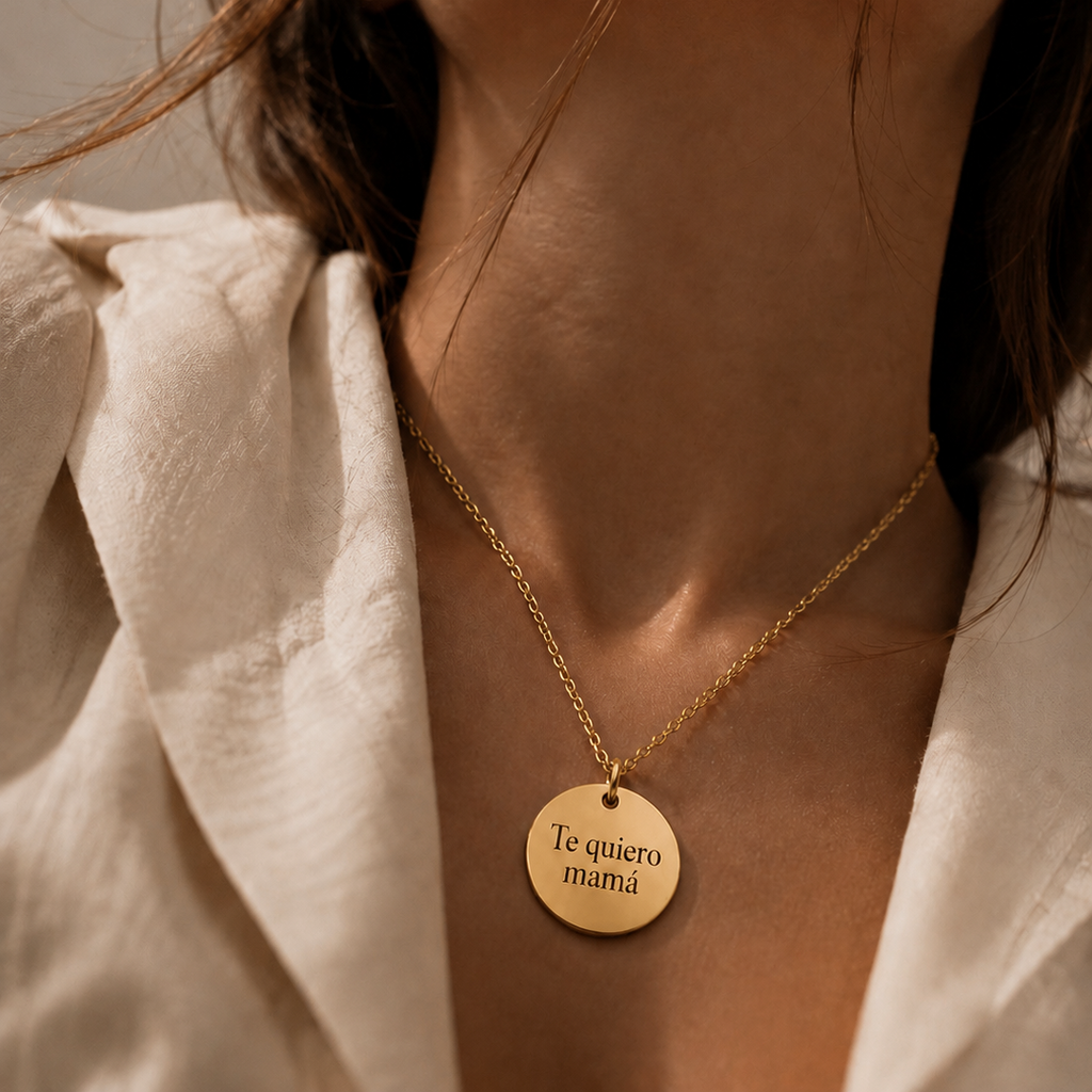 Collar medalla dorada