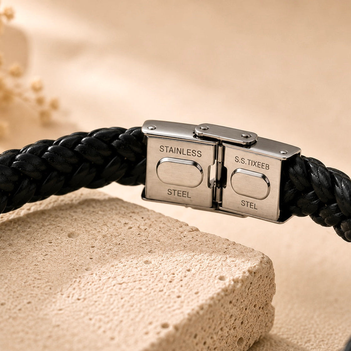 Pulsera cuero ancha