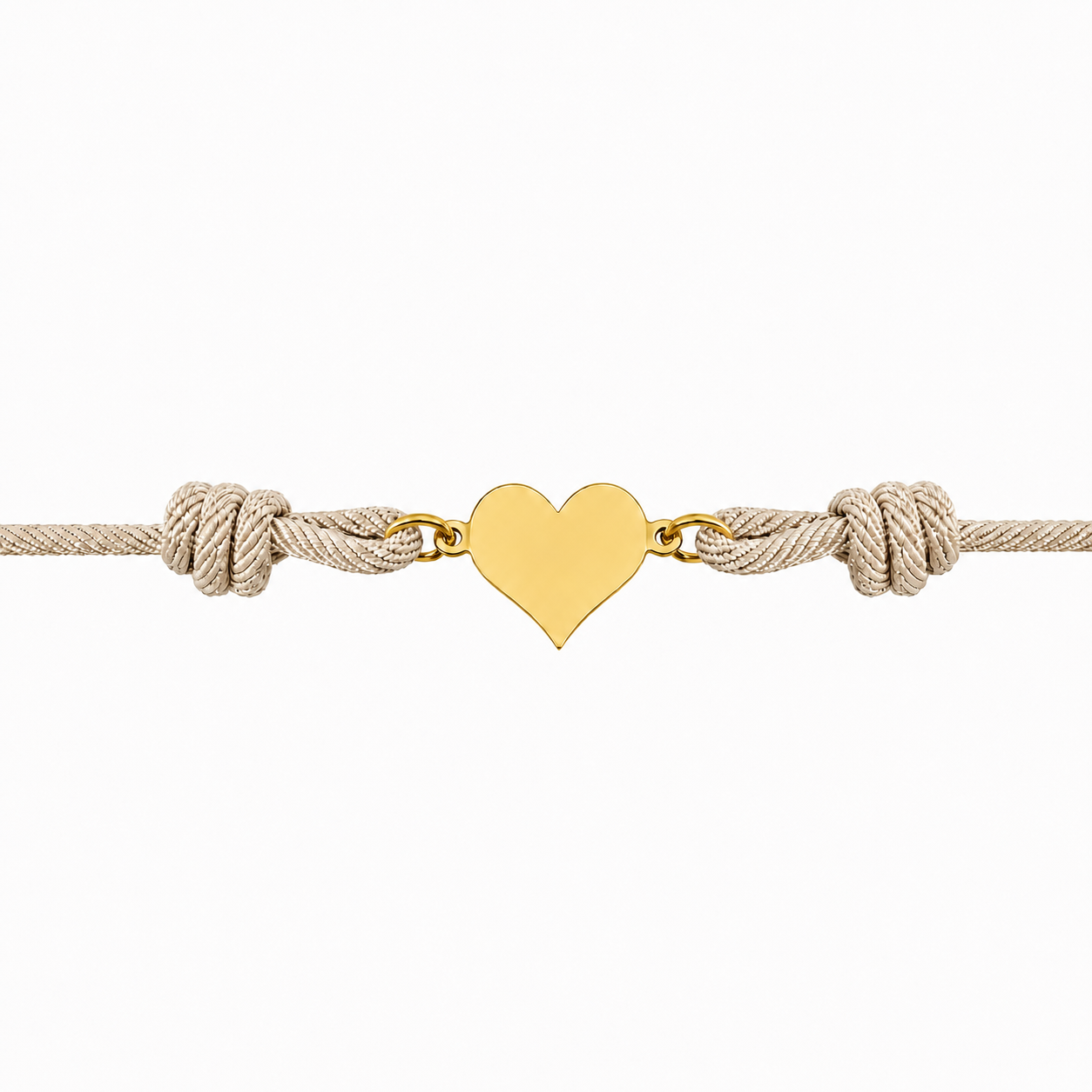 Corazón Tela Dorado