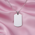 Placa militar plateada