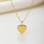 Collar corazón dorado