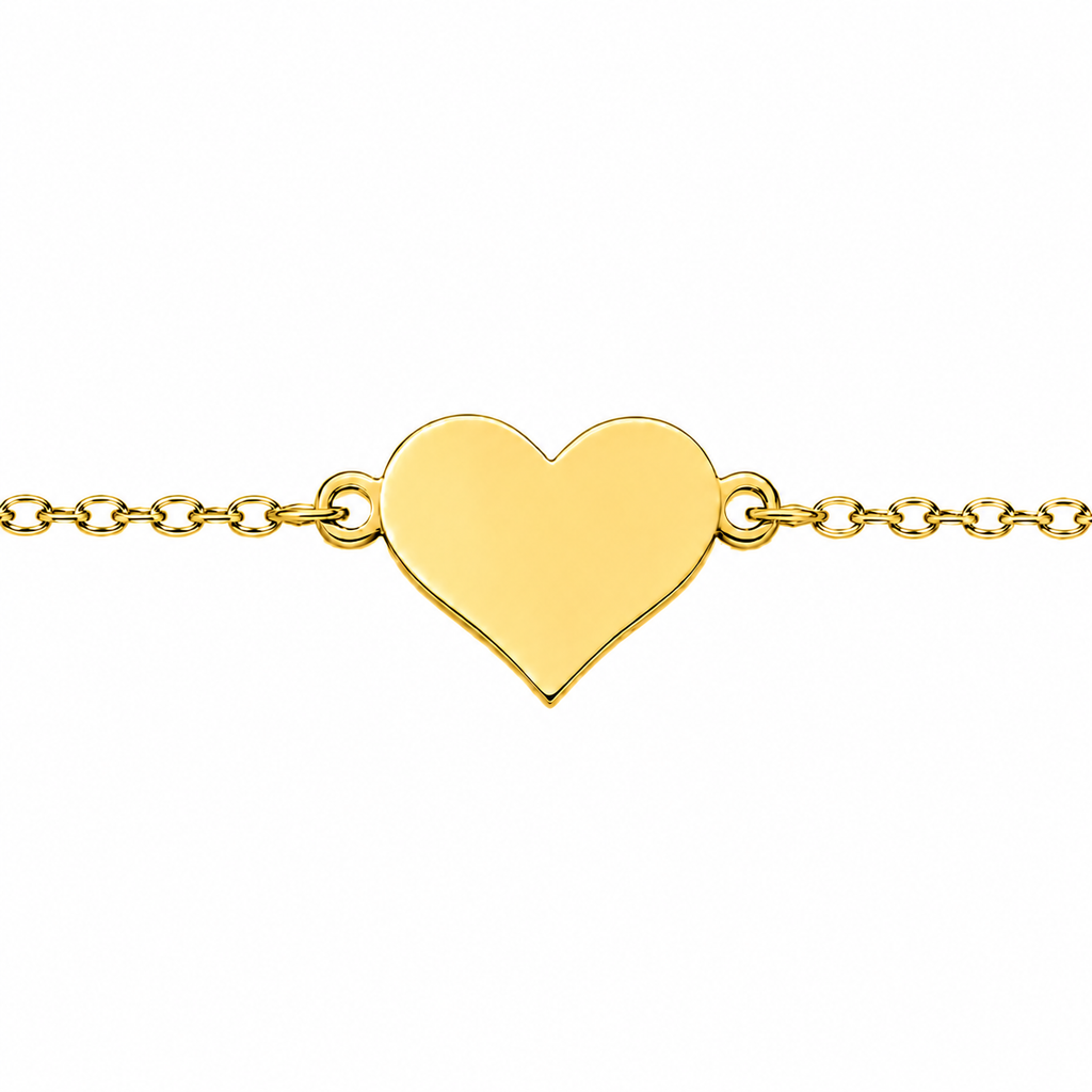 Pulsera corazón dorado