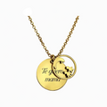 Collar medalla doble dorada