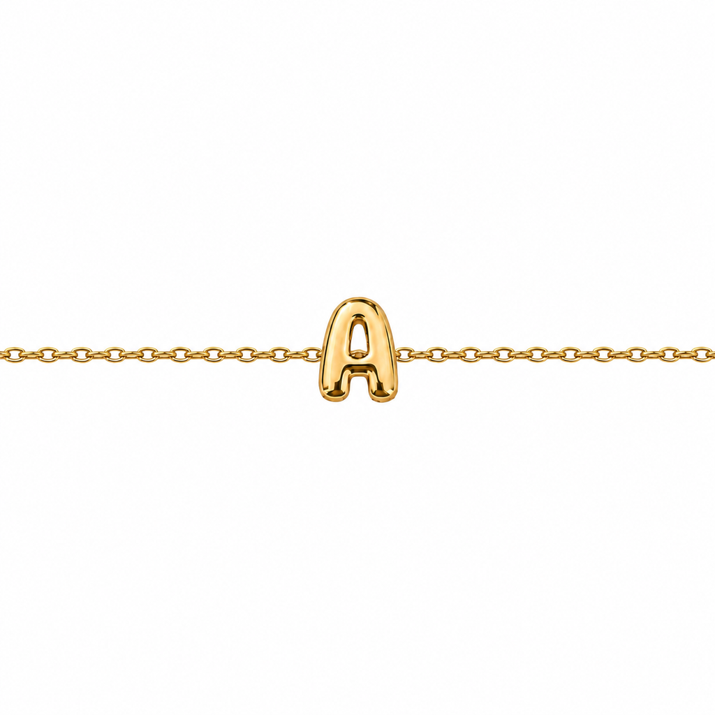 Pulsera letra bubble