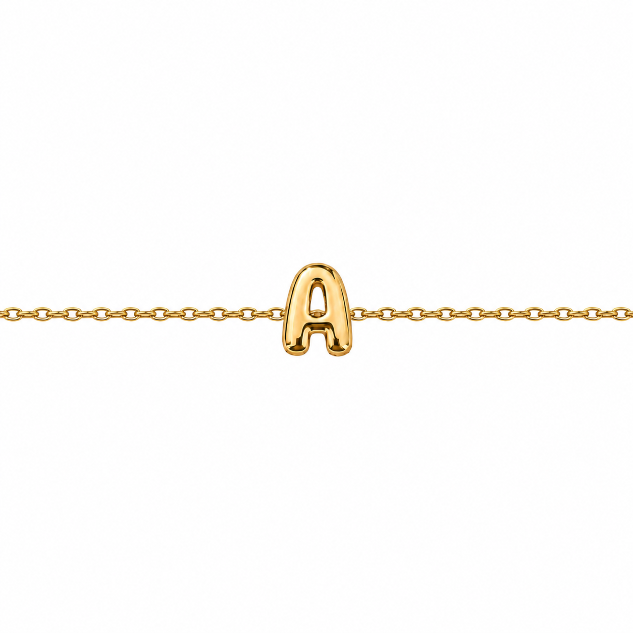 Pulsera letra bubble