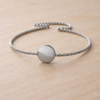 Pulsera medalla plateada