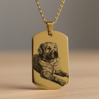 Placa militar dorada