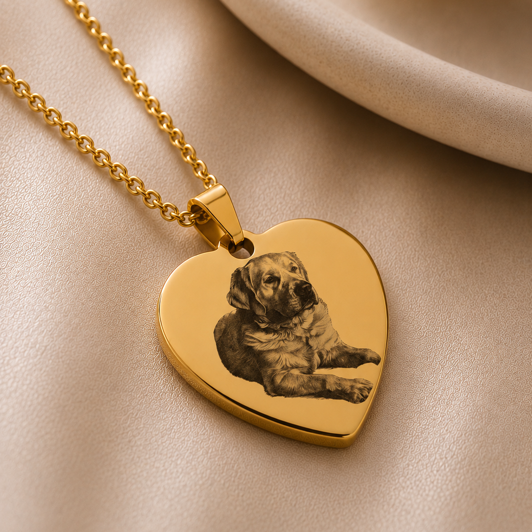 Collar corazón dorado