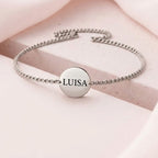 Pulsera medalla plateada