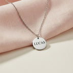 Collar medalla plateada