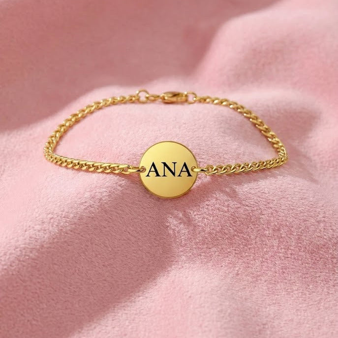 Pulsera medalla dorada