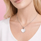 Collar corazón plateado