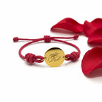 Pulsera de tela dorada