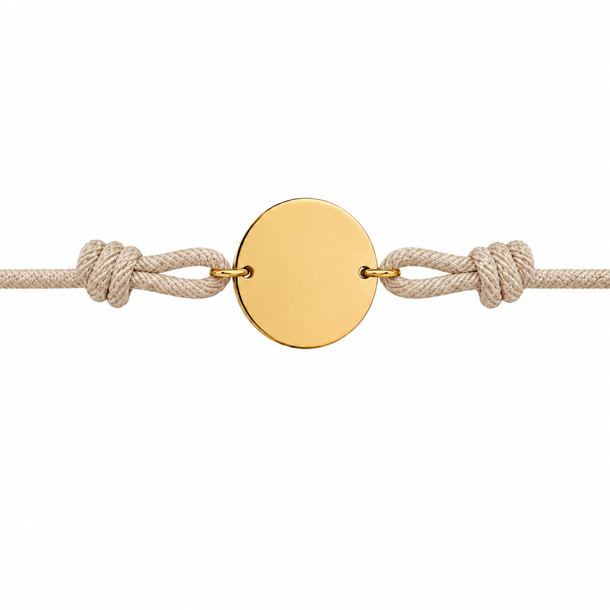 Pulsera de tela dorada