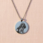 Collar medalla plateada