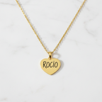 Collar corazón dorado