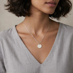 Collar medalla plateada
