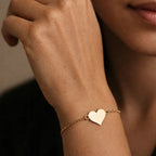 Pulsera corazón dorado