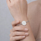 Pulsera medalla plateada