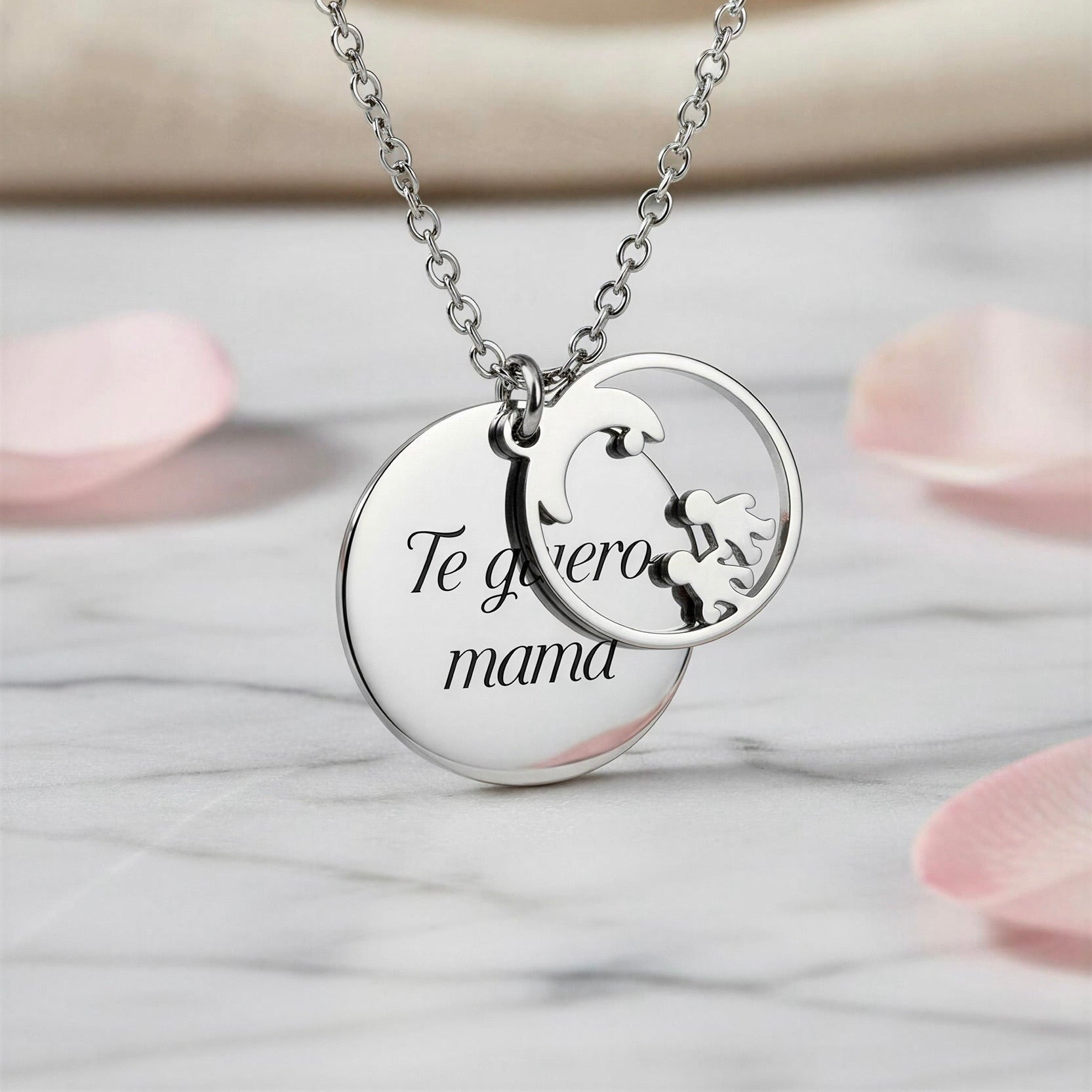 Collar medalla doble