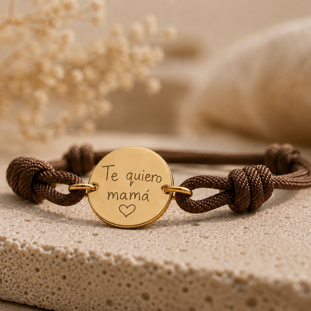 Pulsera de tela dorada