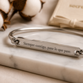 Brazalete cerrado plateado