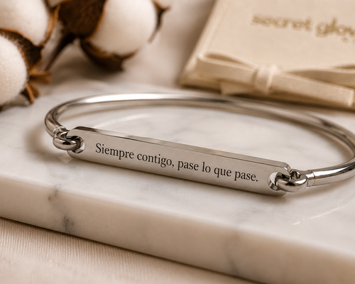 Brazalete cerrado plateado
