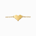 Pulsera corazón dorado