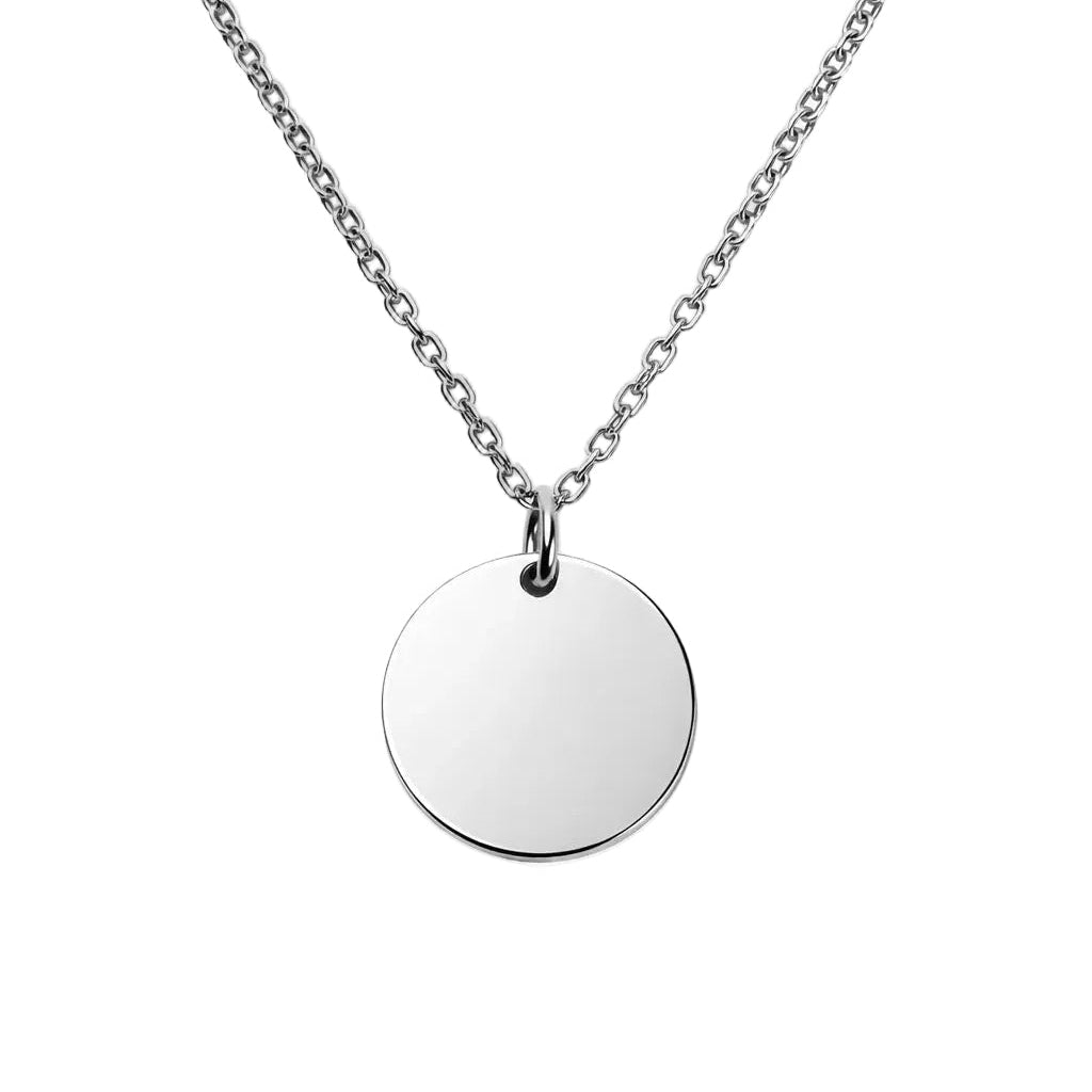Collar medalla plateada