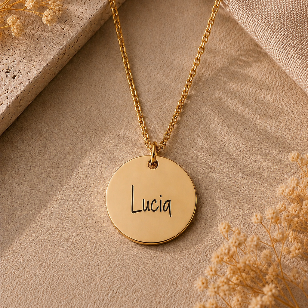 Collar medalla dorada