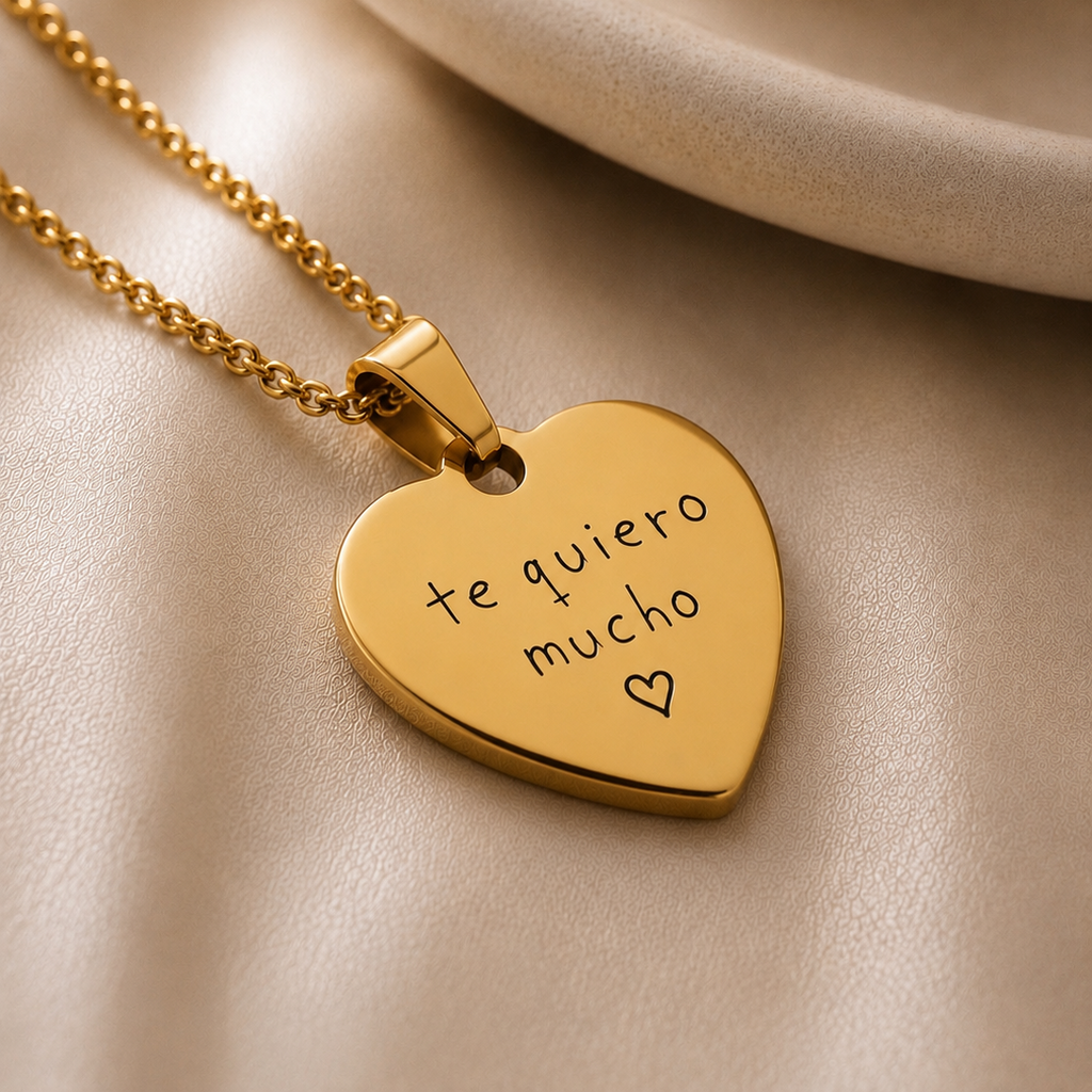 Collar corazón dorado
