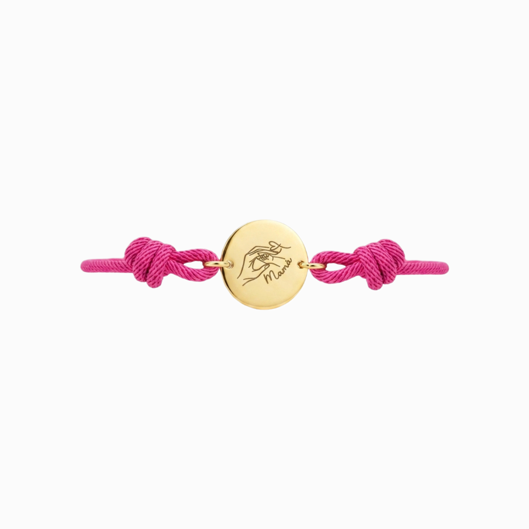 Pulsera de tela dorada