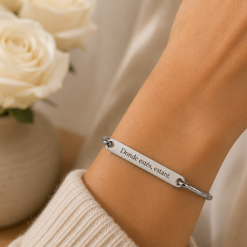 Brazalete cerrado plateado