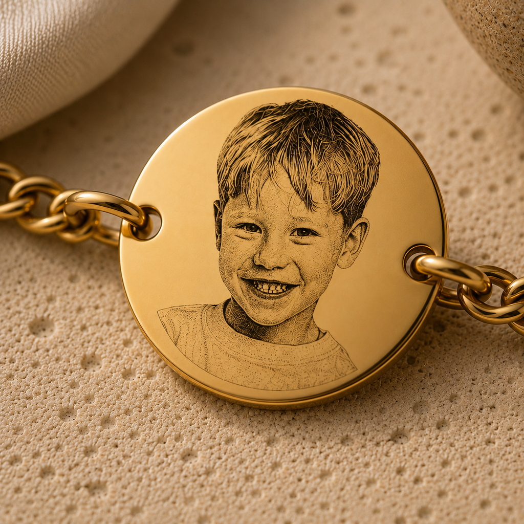 Pulsera medalla dorada