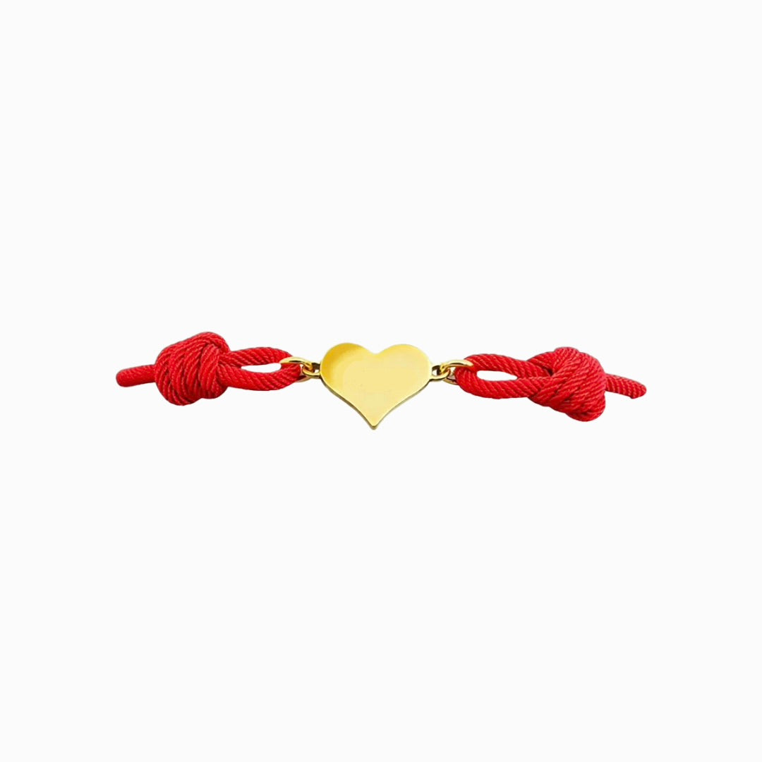 Corazón Tela Dorado