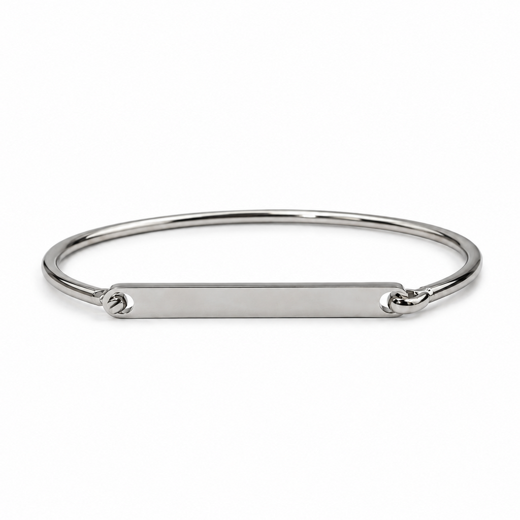 Brazalete cerrado plateado