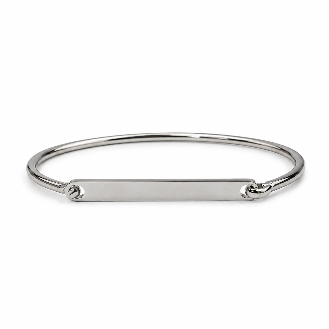 Brazalete cerrado plateado