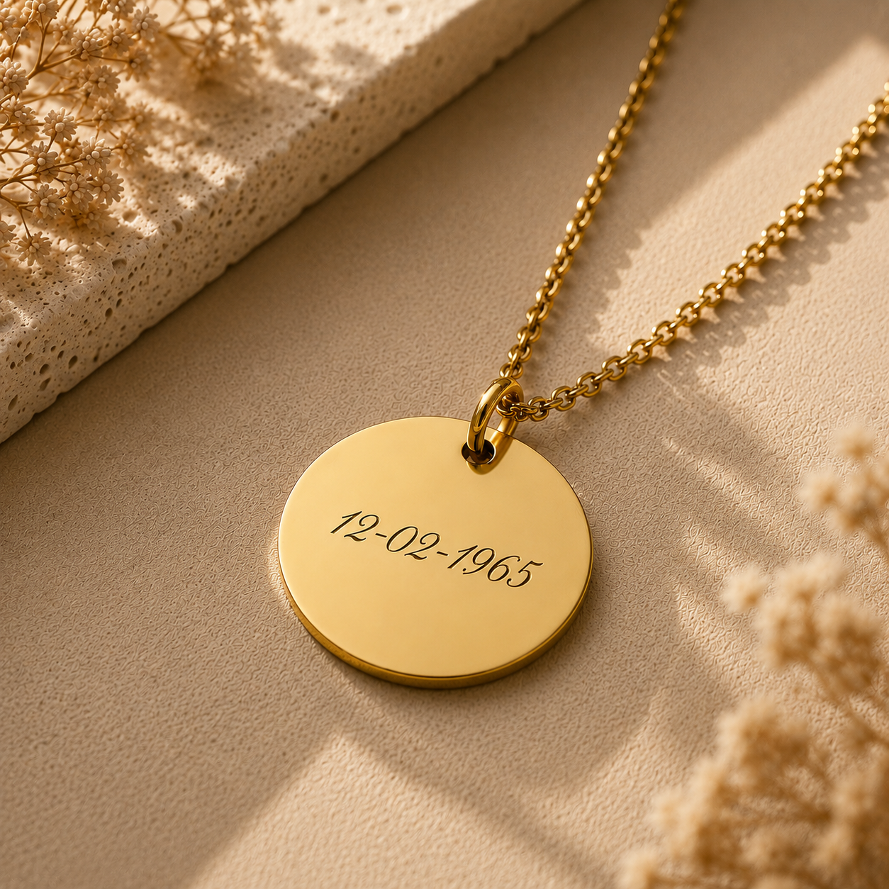 Collar medalla dorada