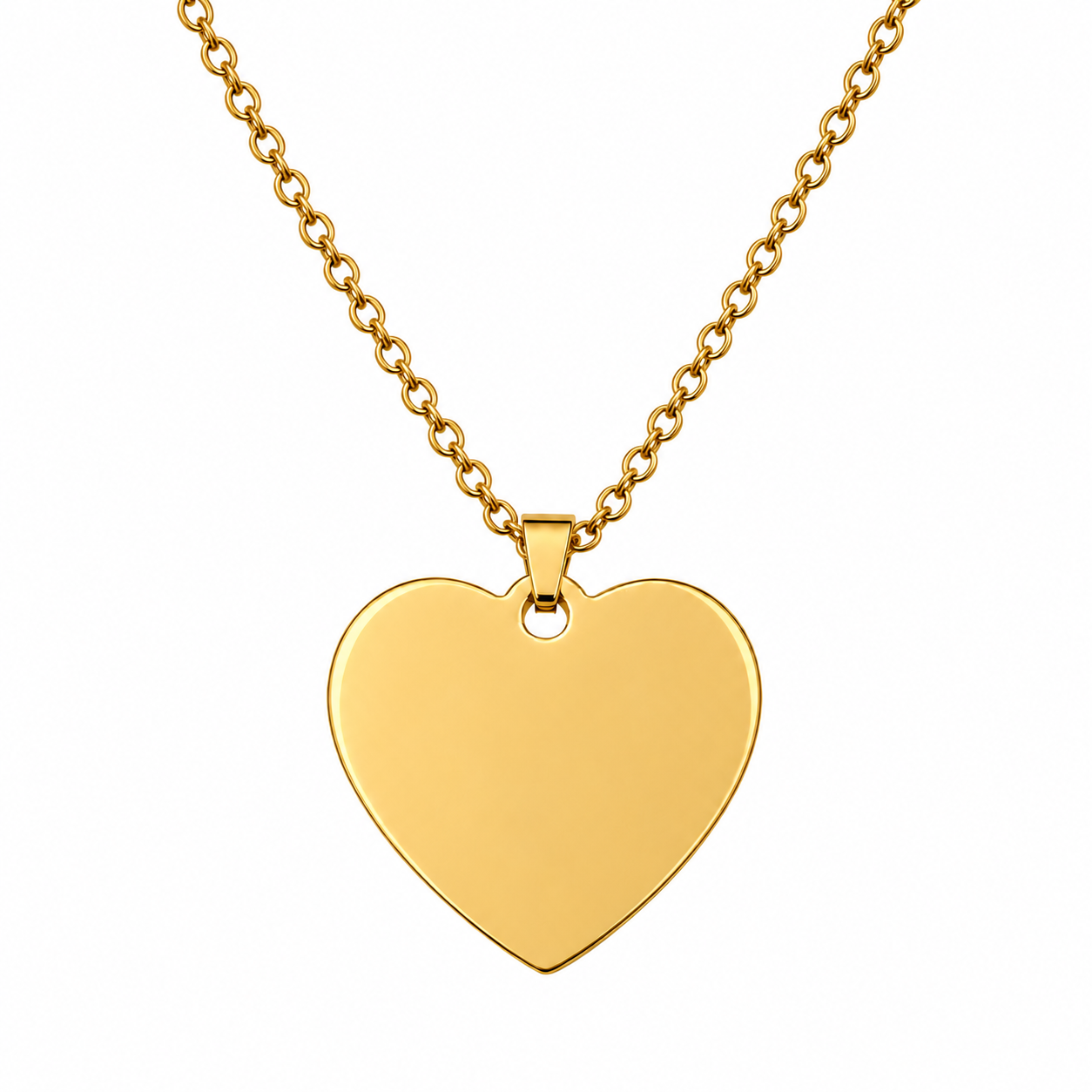 Collar corazón dorado