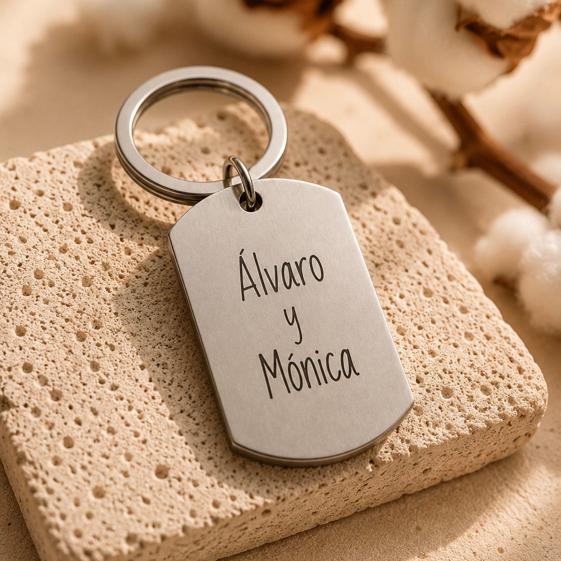 Llavero placa