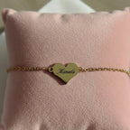 Pulsera corazón dorado