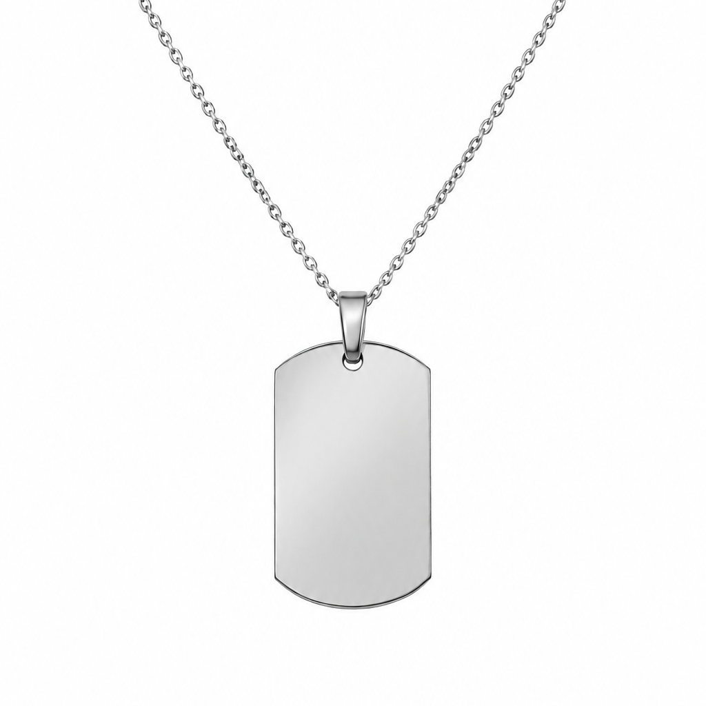 Placa militar plateada