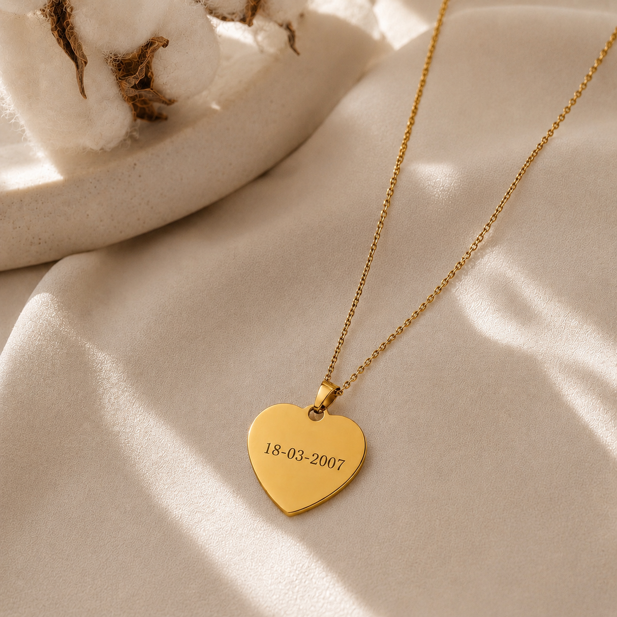 Collar corazón dorado