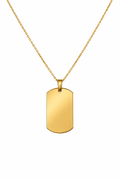 Placa militar dorada hombre