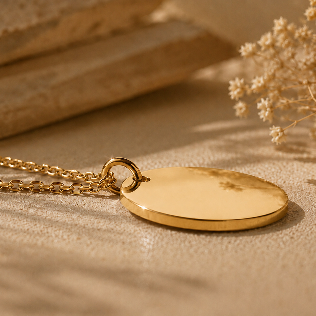 Collar medalla dorada