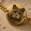 Pulsera medalla dorada