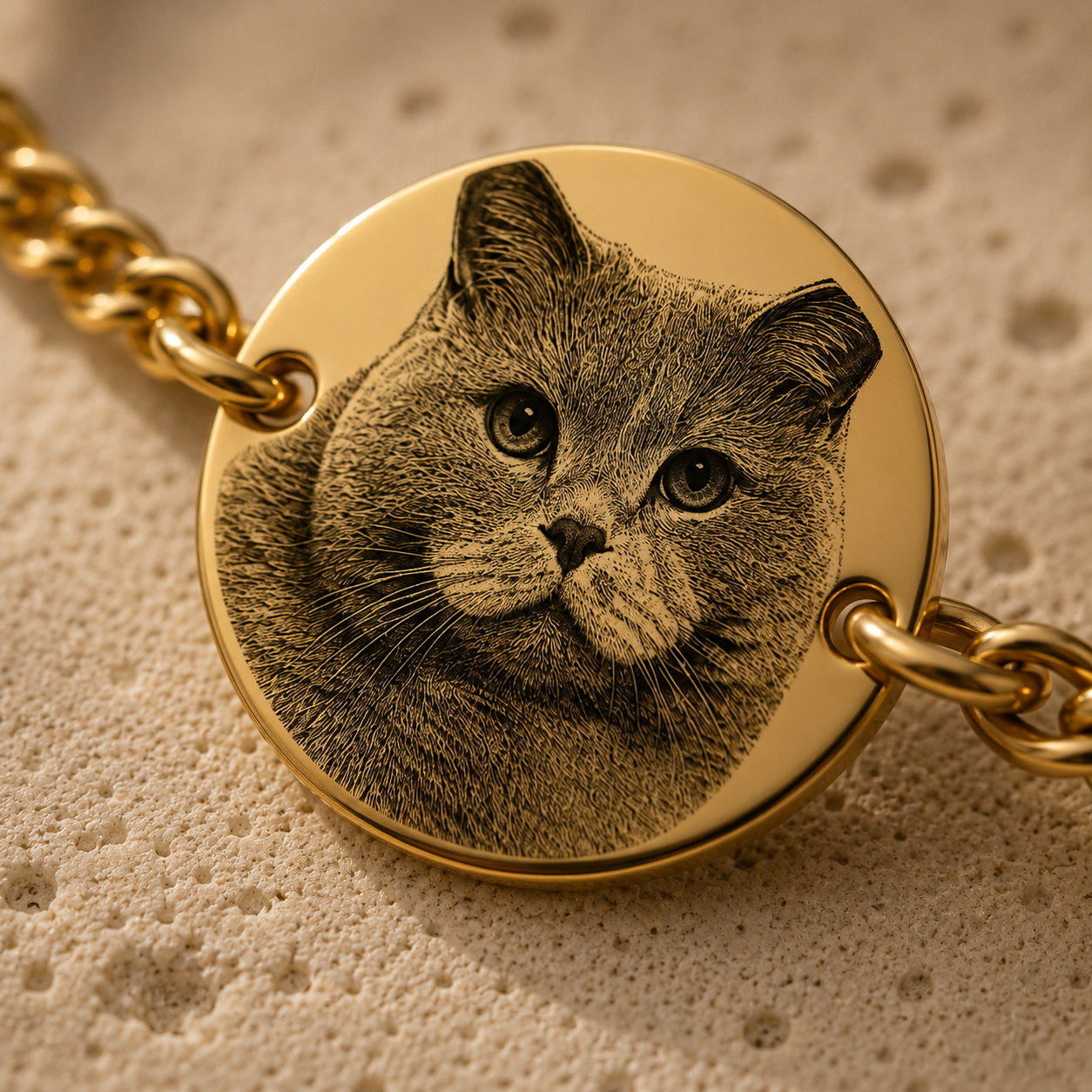 Pulsera medalla dorada