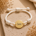 Pulsera de tela dorada
